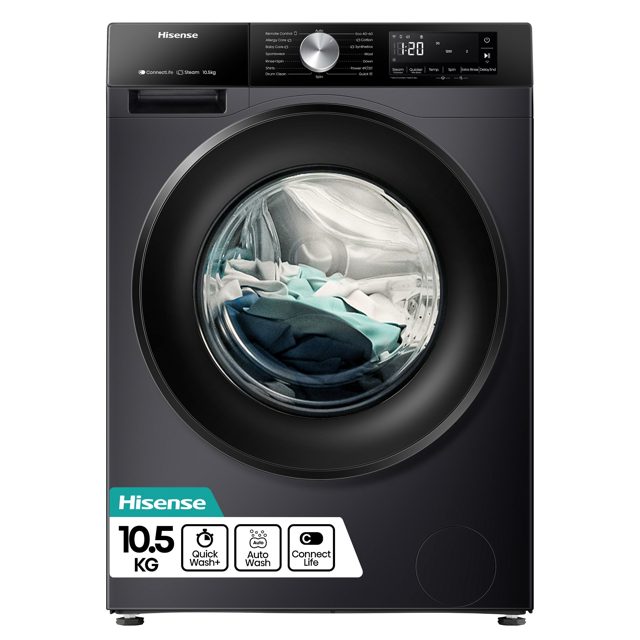 Hisense 10.5kg 3S Series Washing Machine 1400rpm WF3S1043BB3 Black