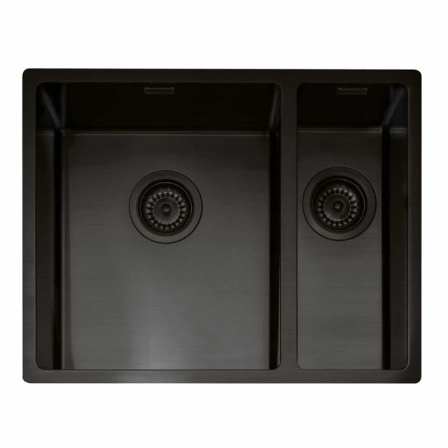 Caple Mode 3415 right small bowl MODE3415/R/BS Black Steel finish