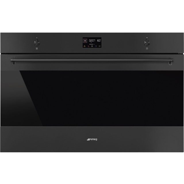 Smeg 90cm Classic Pyrolytic Multifunction Single Oven SFP9302TN Matte Black