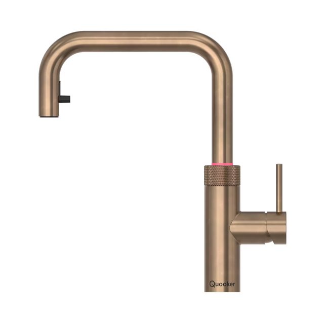 Quooker Combi+ Flex Square Boiling Water Tap COMBI+ FLEX SQUARE PTB FXSPTB Patinated Brass