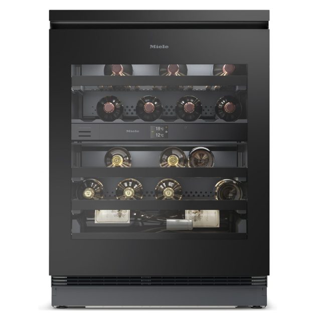 Miele 60cm Undercounter Dual Zone Wine Cabinet KWTUS7074FOBSW Black