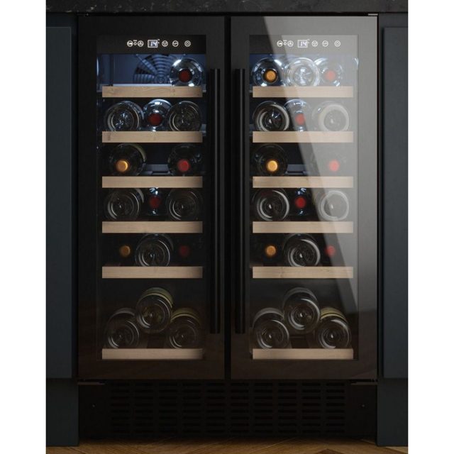 Cata 60cm Dual Zone Freestanding Wine Cabinet UBBKWC60DDF BLACK