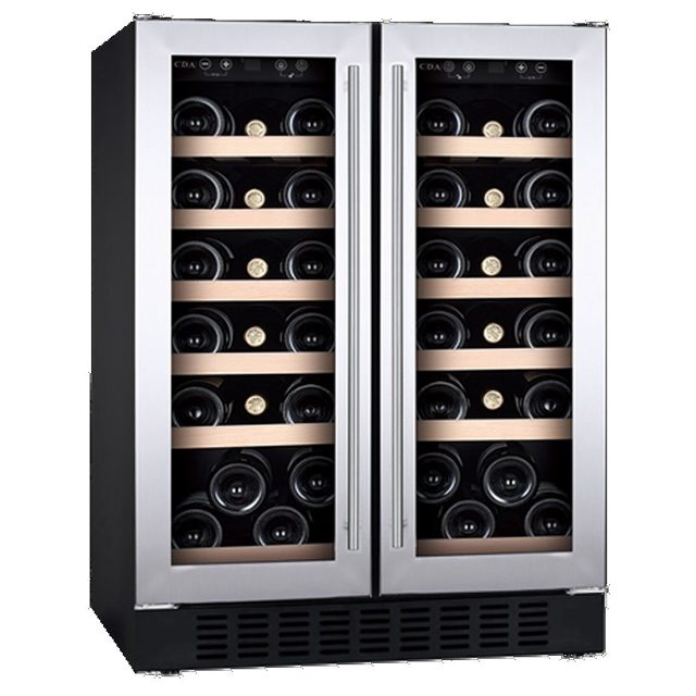CDA 60cm Freestanding Under Counter Wine Cooler CFWC624SS Stainless Steel