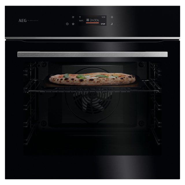 AEG 7000 PizzaExpert Exclusiv Built-In Oven, Pyrolytic Self-Cleaning, Wi-Fi Enabled GX7PB63FSB Black