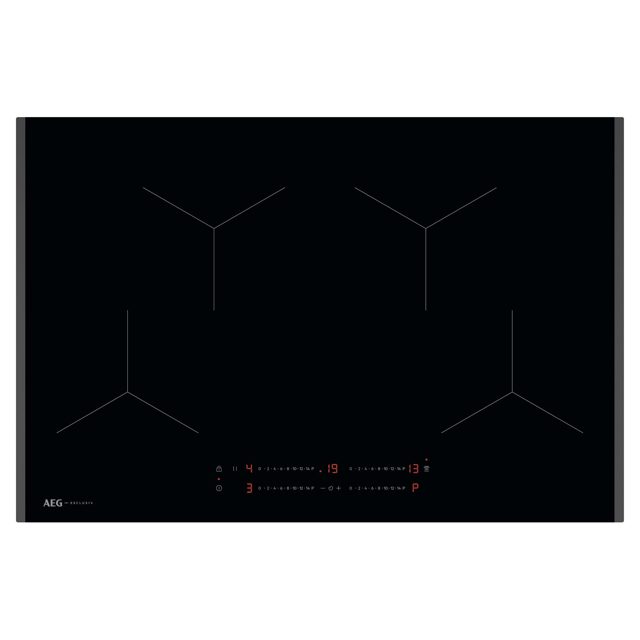 AEG Exclusiv 78cm Series 5000 4 Zone Bevelled Edge Induction Hob SO84IA00FB Black