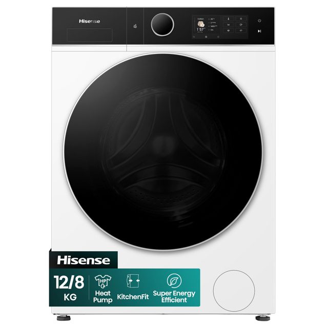 Hisense 12kg/8kg 5i Series Autodose WiFi Heat Pump Washer Dryer WD5I1245BWRH White