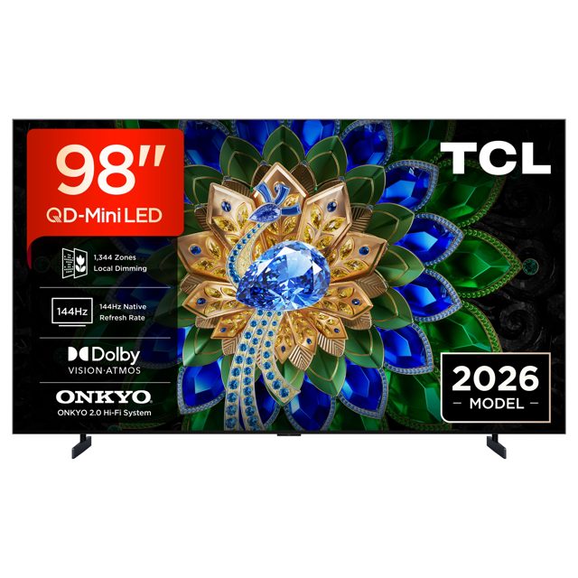TCL 98 QD-Mini LED TV Matte NXTVISION Display 144Hz 98A400U-UK Black