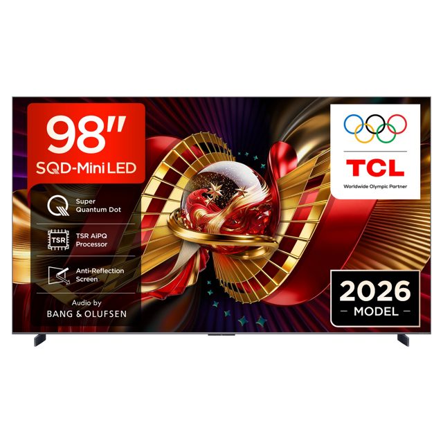TCL 98 QD-Mini LED 4K UHD 144 Hz Smart Google TV Dolby Atmos, Audio by Bang + Olufsen 98C8L-UK Black