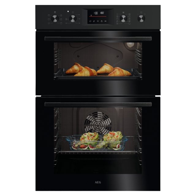 AEG Series 6000 SurroundCook Built-in Multifunction Double Oven OU5CP40B Black