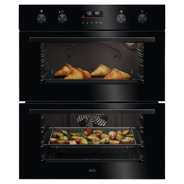 AEG Series 6000 SurroundCook Built-under Multifunction Double Oven OU5CU40K Black