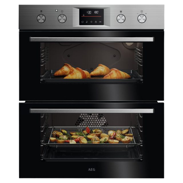 AEG Series 6000 SurroundCook Built-under Multifunction Double Oven OU5CU40M Stainless Steel