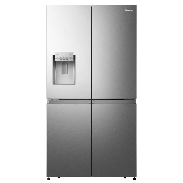 Hisense Four Door Fridge Freezer With Ice & Water Non Plumbed RQ760N4SASE Silver