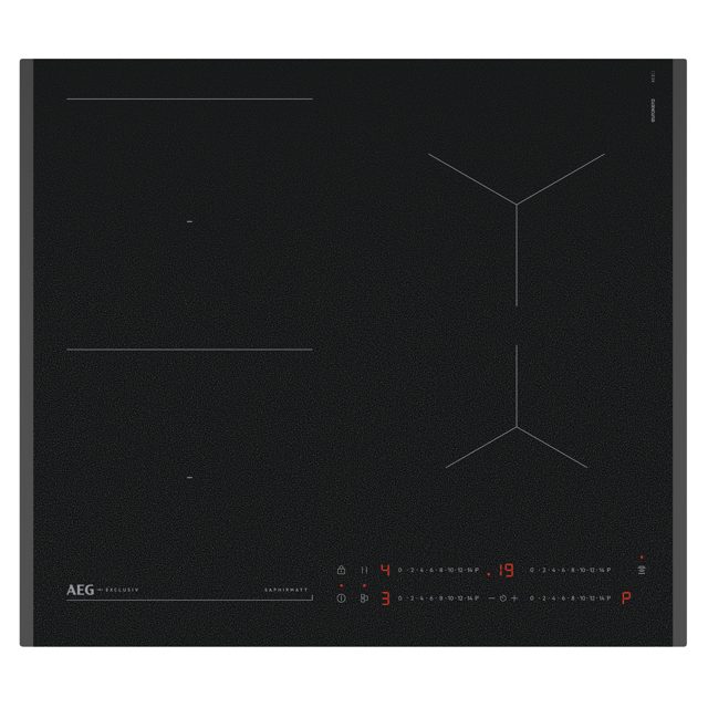 AEG Exclusiv SaphirMatt Series 6000 60cm Bevelled Edge Induction Hob SO64IB0BFZ Matte Black