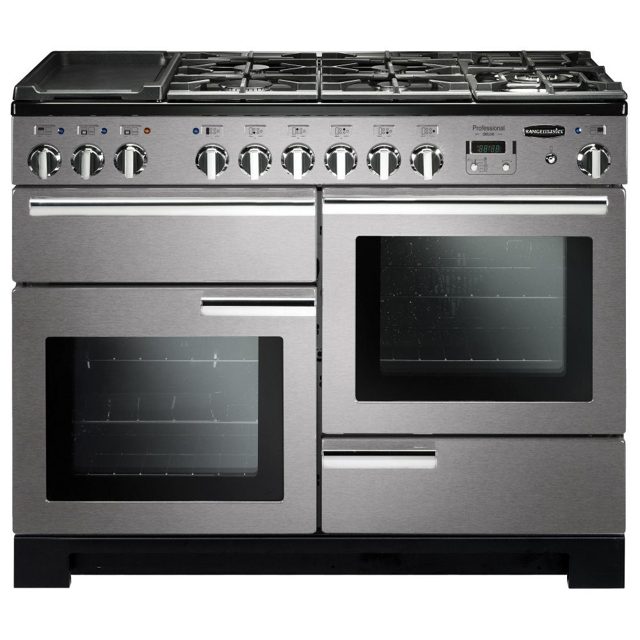 Rangemaster Professional Deluxe 110cm Dual Fuel Range Cooker 97510 PDL110DFFSS/C Stainless Steel