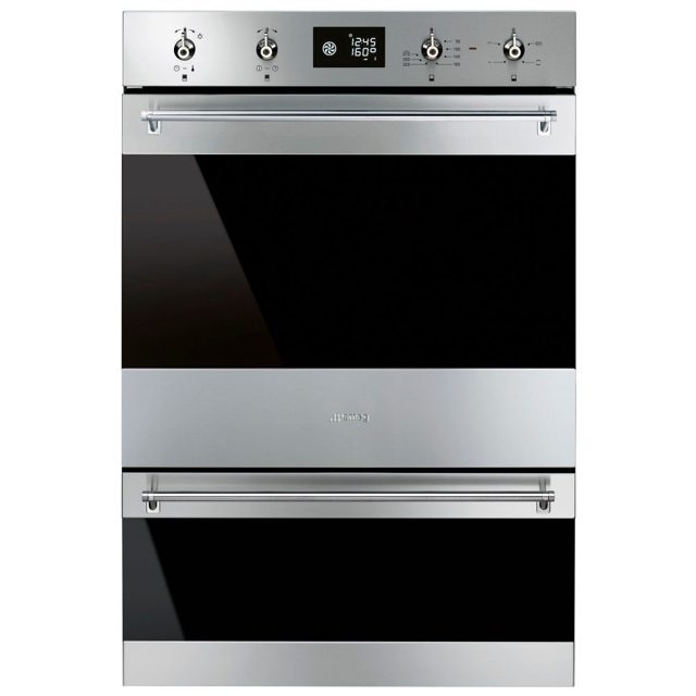 Smeg Classic Built In Pyrolytic Multifunction Double Oven DOSP6390X Stainless Steel