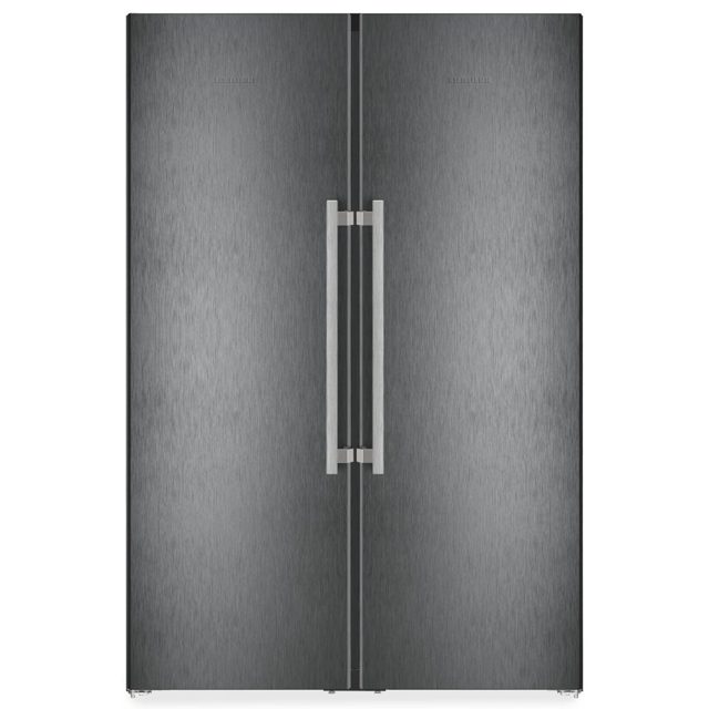 Liebherr 121cm Peak Biofresh Side By Side Fridge Freezer With Icemaker & Water Dispenser XRFBS5295 Black Steel