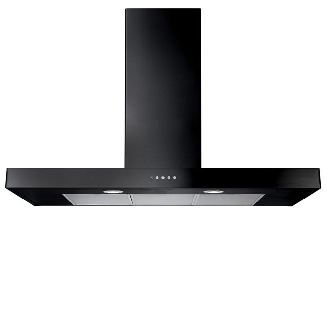 Rangemaster 100cm Flat Chimney Hood UNBHDS100BL/ Black