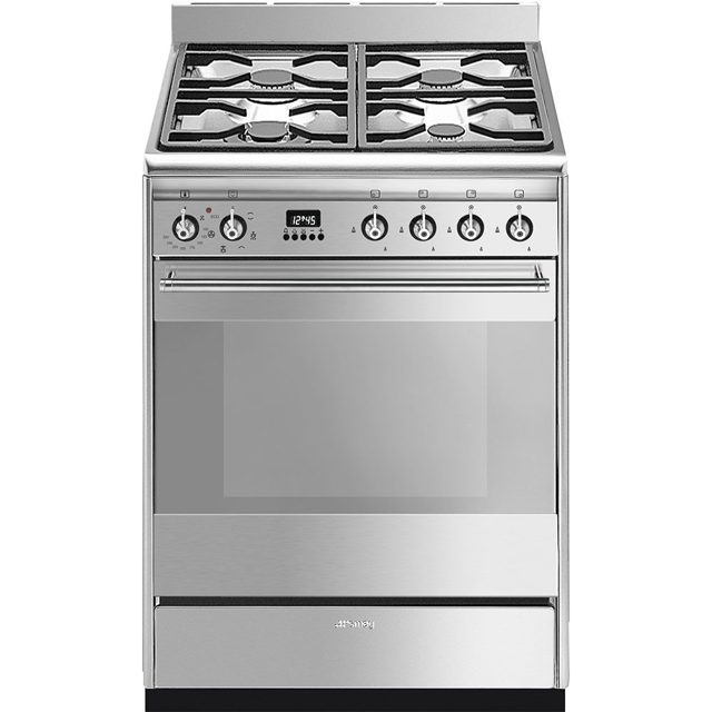 Smeg 60cm Concert Freestanding Dual Fuel Cooker SUK61MX9 Stainless Steel