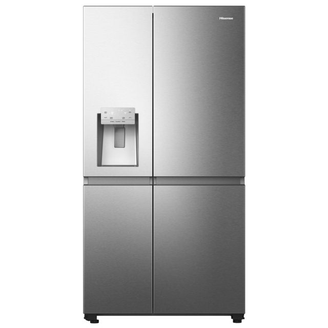 Hisense PureFlat Infinite American Fridge Freezer Ice & Water Non Plumbed RS818N4TIC Stainless Steel
