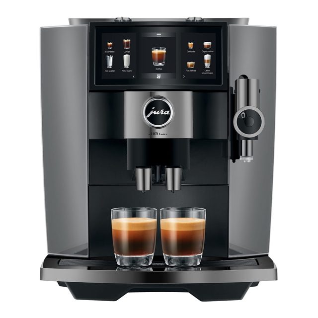 Jura J10 Twin Freestanding Fully Automatic Bean To Cup Coffee Machine 15723 Diamond Onyx
