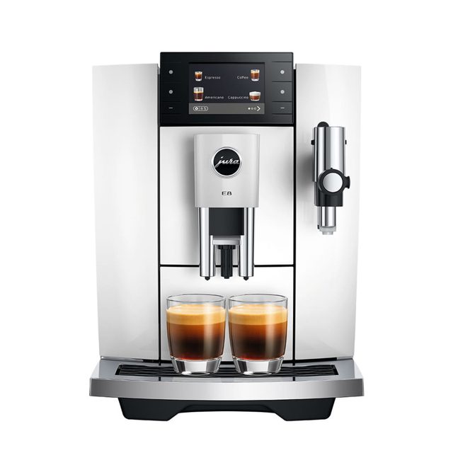 Jura E8 Freestanding Bean To Cup Coffee Machine 15841 Piano White