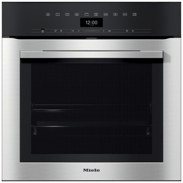 Miele ContourLine Pyrolytic Built In Single Oven H7364BP Stainless Steel