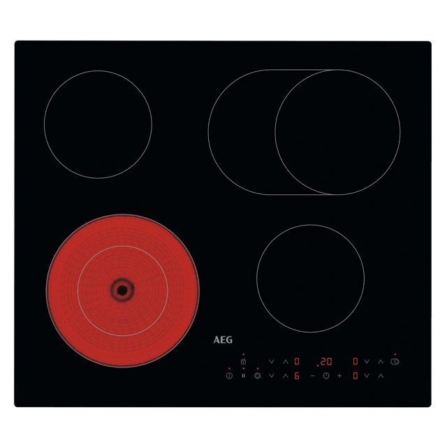AEG 59cm 4 Zone Ceramic Hob HRX64360CB Black
