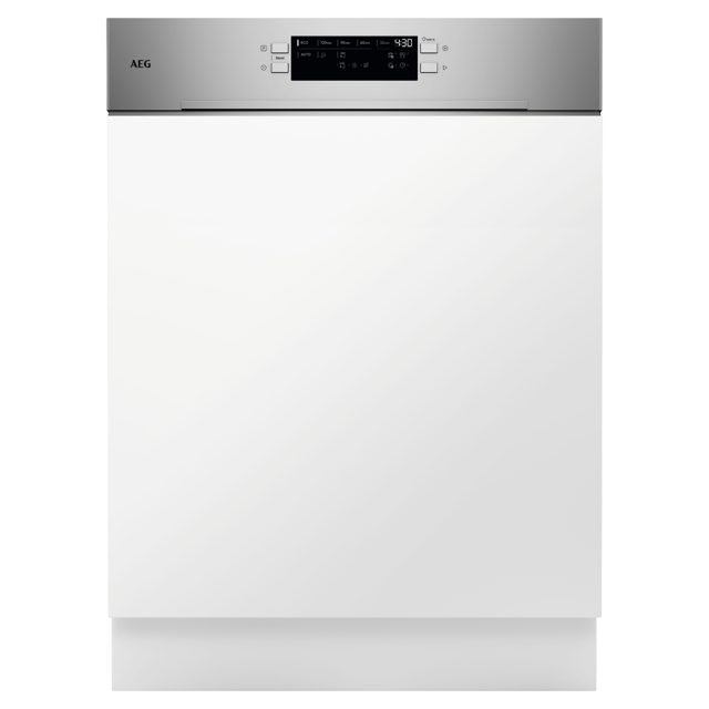 AEG Series 6000 60cm Semi Integrated Dishwasher GT6200B2SNM Stainless Steel