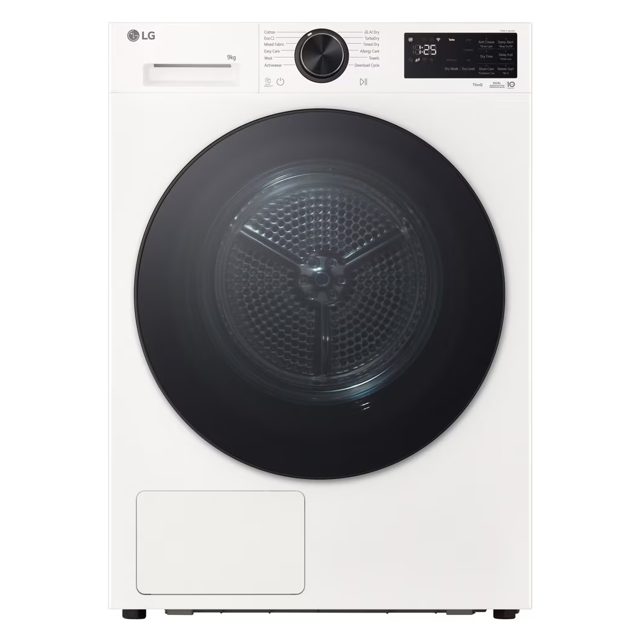 LG Series 5 AI Dry 9kg Heat Pump Tumble Dryer RHX5009TWB White