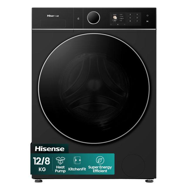 Hisense 12kg/8kg 5i Series Autodose WiFi Heat Pump Washer Dryer WD5I1245BBRH Black