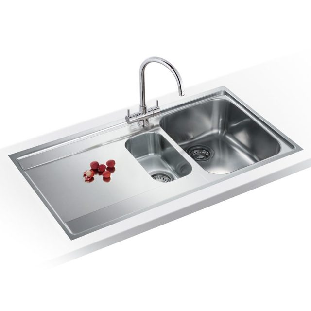 Franke Maris 1.5 Bowl Sink Left Hand Drainer 127.0305.146 Stainless Steel