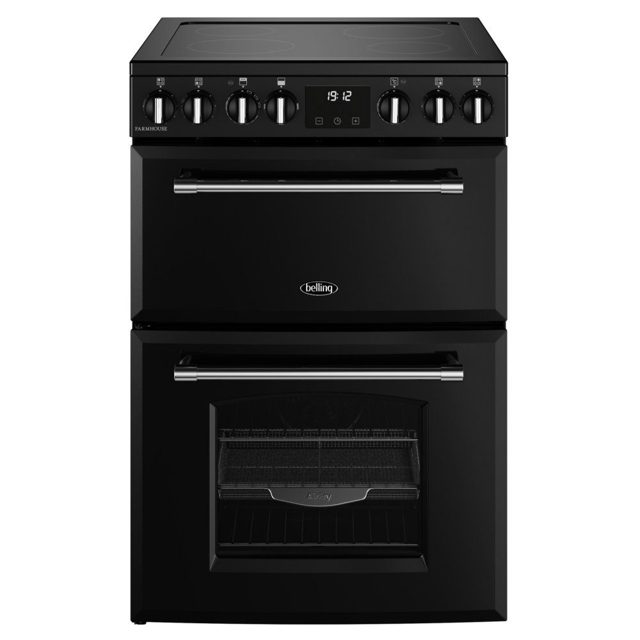 Belling Farmhouse 60cm Ceramic Mini Range Cooker 444411810 BLACK