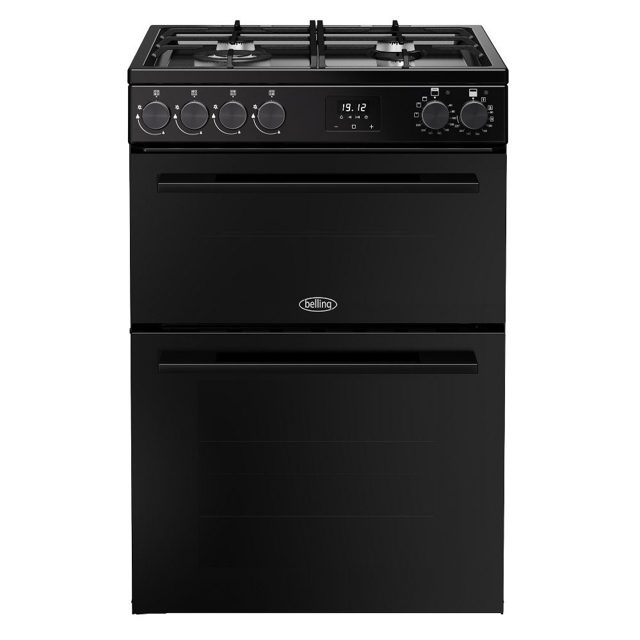 Belling Vision 60DF Twin Cavity Dual Fuel Freestanding Cooker 444412047 BLACK