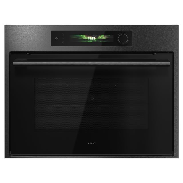 Asko Series 6 Built-in Combi Microwave For Tall Housing OCM64BSH Black Steel