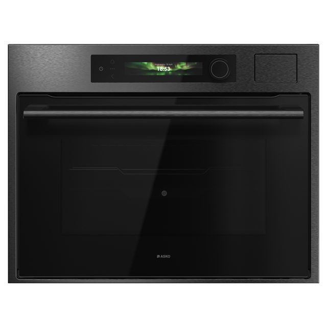 Asko Series 6 45cm Built-in Compact Oven with steam OCS64BSH Black Steel