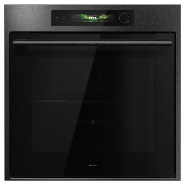 Asko Series 6 Pyrolytic Multifunction Single Oven OTP66BSH Black Steel