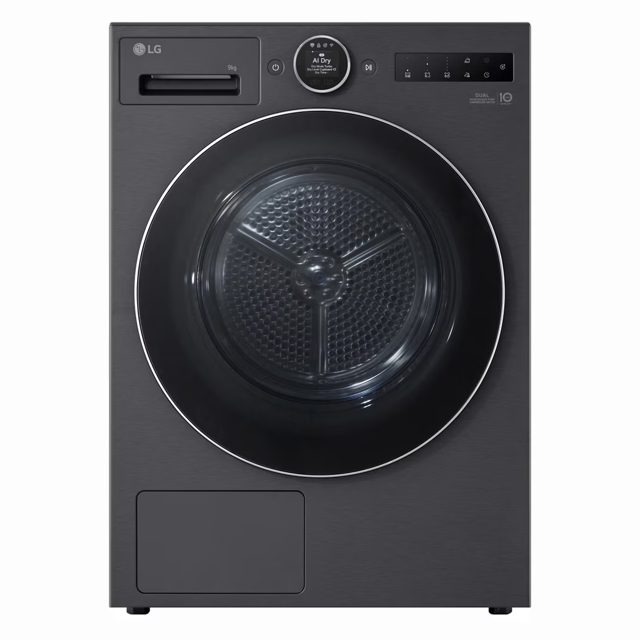 LG Series 9 AI Dry 9kg Heat Pump Tumble Dryer RHX9009TBC Matte Black