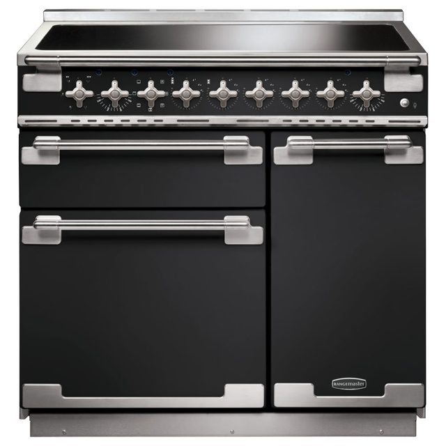 Rangemaster Elise 90cm Induction Range Cooker 127180 ELS90EICB/ Charcoal Black