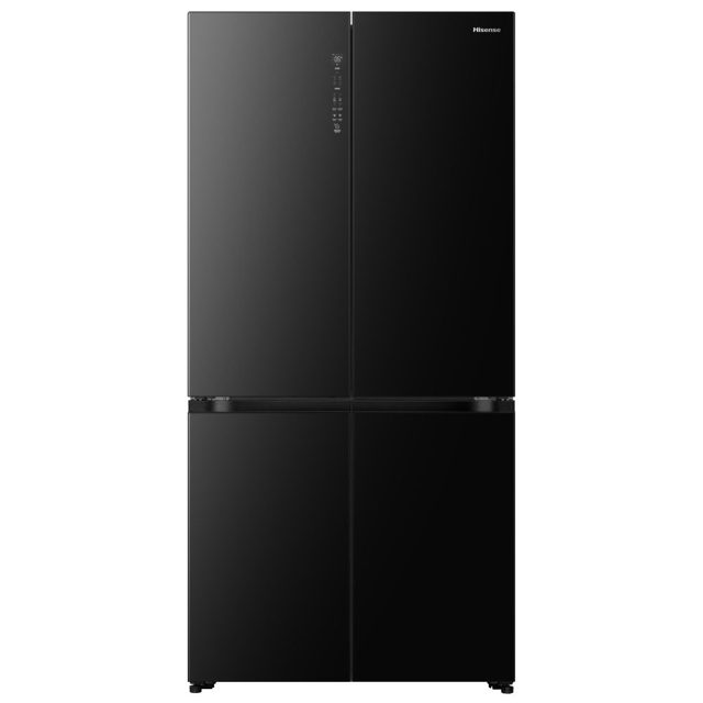 Hisense Kitchenfit Four Door American Style Fridge Freezer RQ768N4GBE- Black