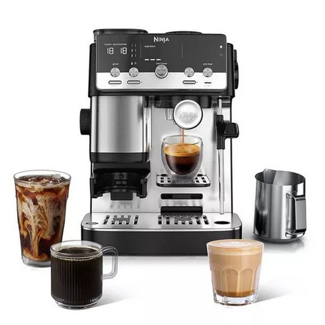 Ninja Luxe Caf MINI Bean To Cup Espresso Machine ES301UK Black/ Silver