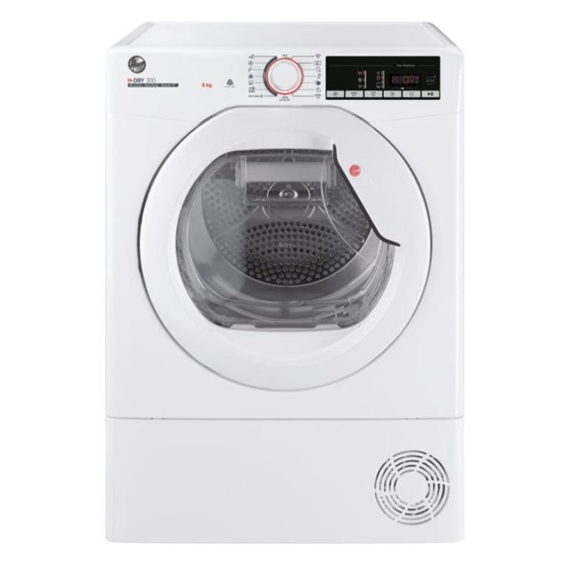 Hoover HLE H8A2TE-80 8kg H-DRY300 Heat Pump Condenser Dryer WHITE