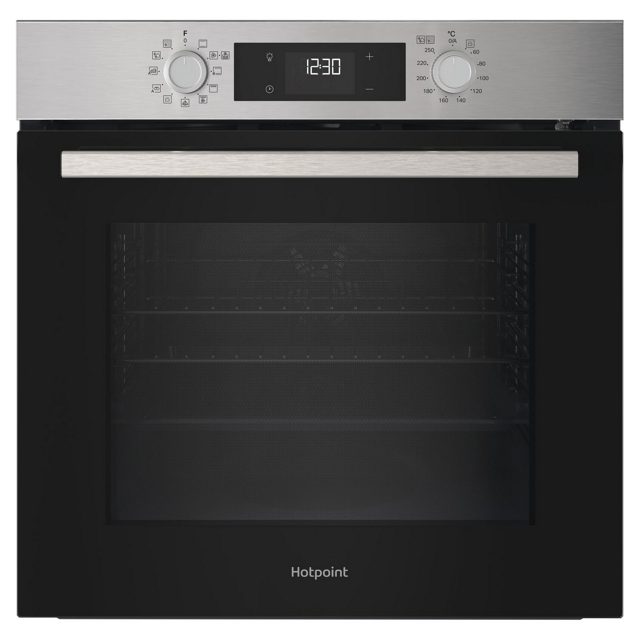 Hotpoint 60cm Built In Pyrolytic Multifunction Single Oven HO278PXUK Silver