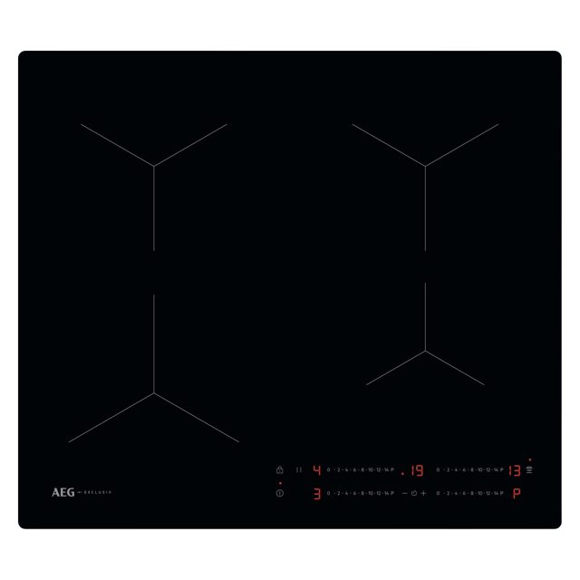 AEG Exclusiv 58cm Series 5000 Frameless 4 Zone Induction Hob TO64IA00CB Black