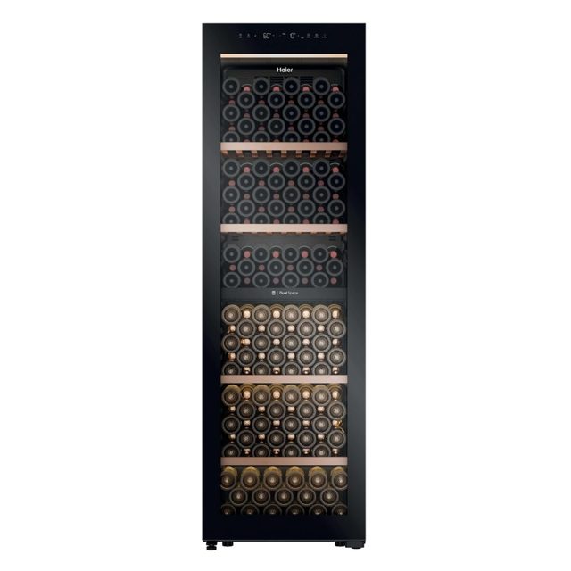 Haier 60cm Freestanding Dual Zone Wine Cooler HWS201GDFH1K Black