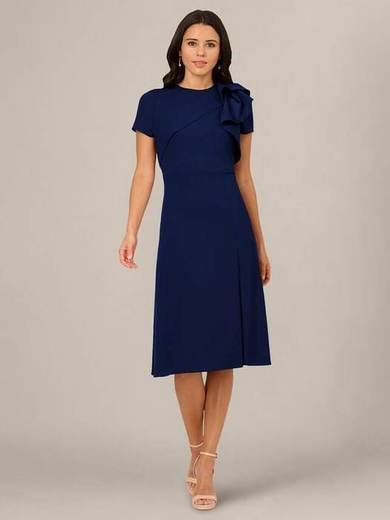 Adrianna Papell Ruffle Bodice Dress, Navy