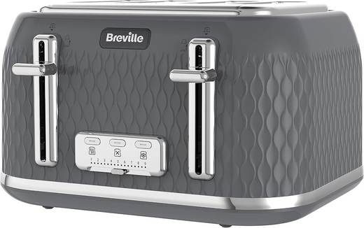 Breville VTR013 Curve 4 Slice Toaster - Grey Chrome, 700066578
