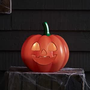Lights4fun Halloween Pumpkin LED Jack-O-Lantern - 25 cm
