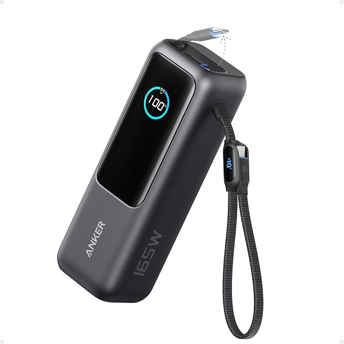 Anker 25,000mAh 165W Power Bank, Black