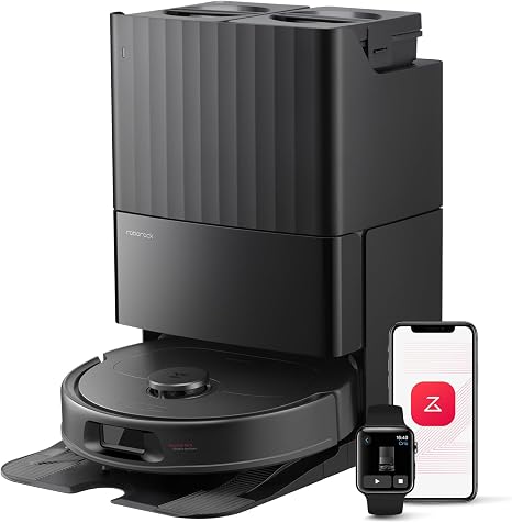 roborock QV 35S Robot Vacuum and Mop, Black