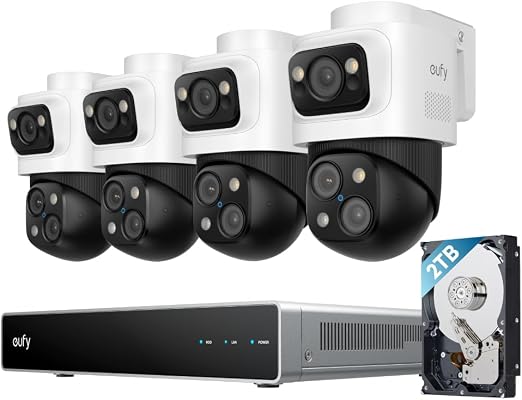 eufy Security S4 Max PoE NVR CCTV System with 2TB Drive